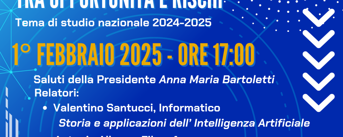 CONVEGNO: INTELLIGENZA ARTIFICIALE TRA OPPORTUNITÀ E RISCHI