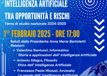 CONVEGNO: INTELLIGENZA ARTIFICIALE TRA OPPORTUNITÀ E RISCHI